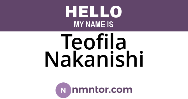 Teofila Nakanishi