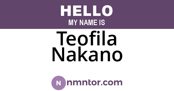 Teofila Nakano