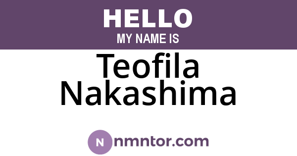 Teofila Nakashima
