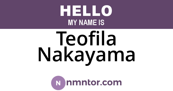 Teofila Nakayama