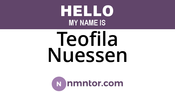 Teofila Nuessen
