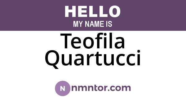 Teofila Quartucci