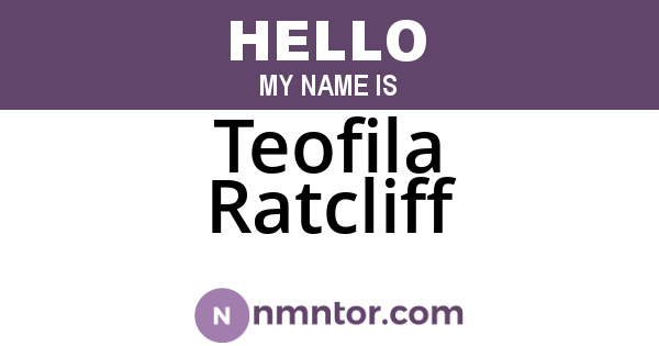 Teofila Ratcliff