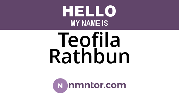 Teofila Rathbun