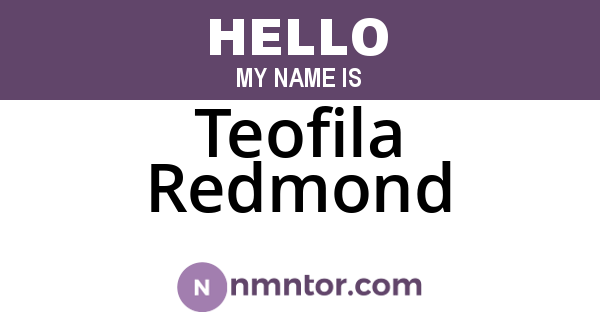 Teofila Redmond