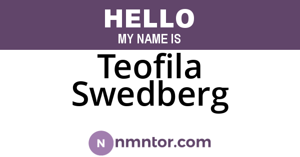 Teofila Swedberg