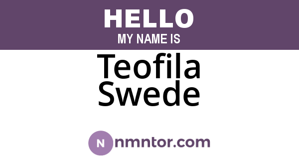 Teofila Swede
