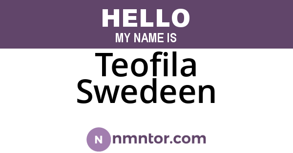Teofila Swedeen