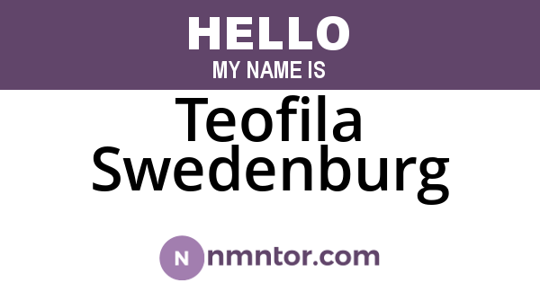 Teofila Swedenburg
