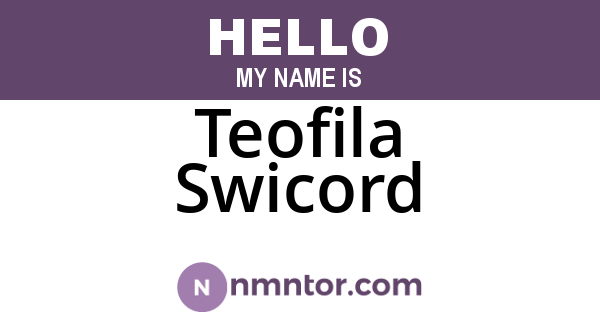 Teofila Swicord