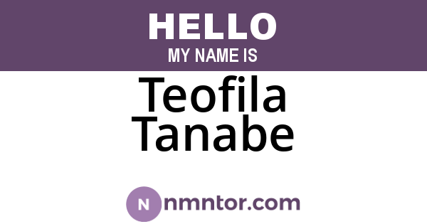 Teofila Tanabe