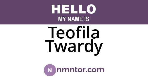 Teofila Twardy