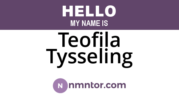Teofila Tysseling