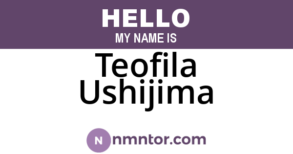 Teofila Ushijima