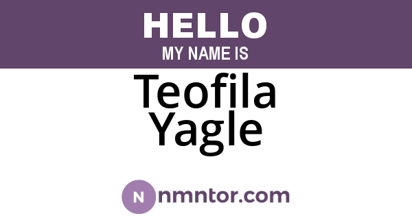 Teofila Yagle