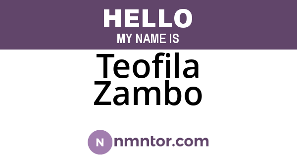 Teofila Zambo