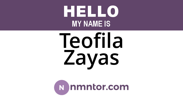 Teofila Zayas