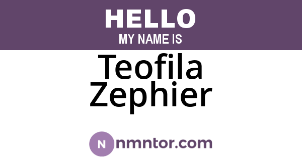 Teofila Zephier