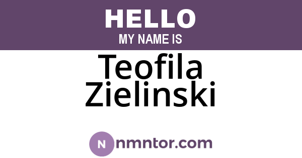 Teofila Zielinski