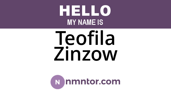 Teofila Zinzow