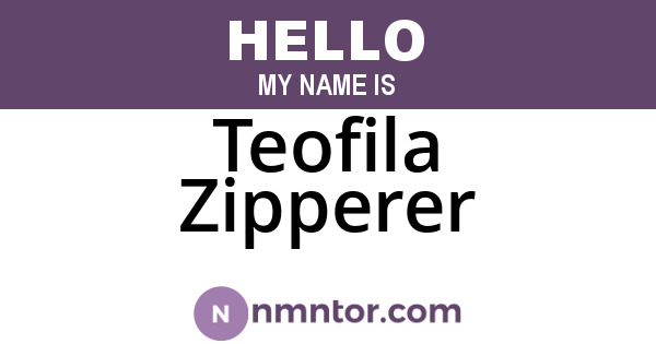Teofila Zipperer