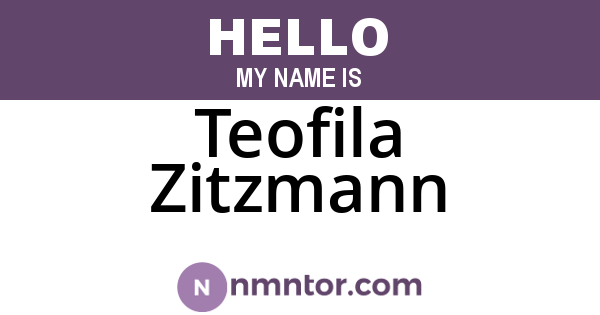 Teofila Zitzmann
