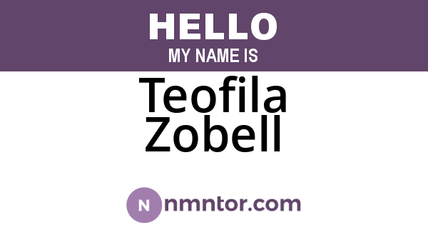 Teofila Zobell