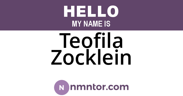 Teofila Zocklein