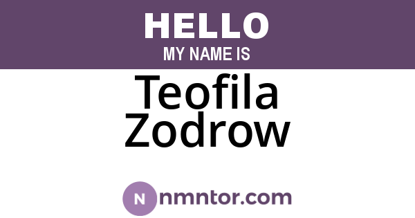 Teofila Zodrow