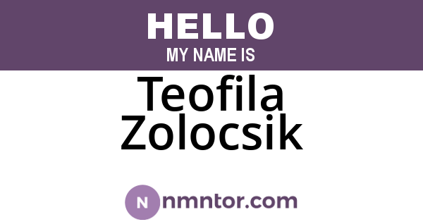 Teofila Zolocsik