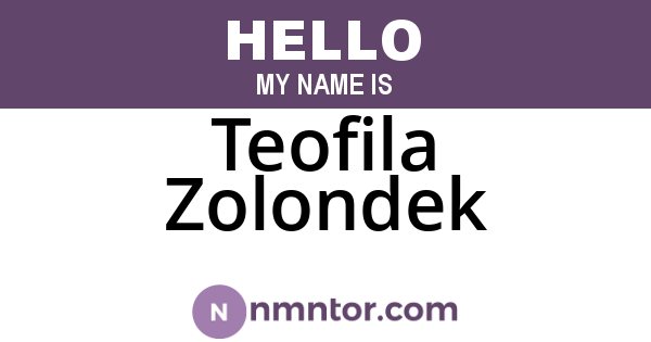 Teofila Zolondek