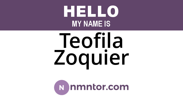 Teofila Zoquier