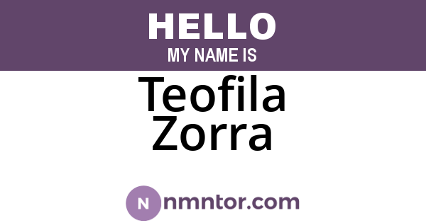 Teofila Zorra