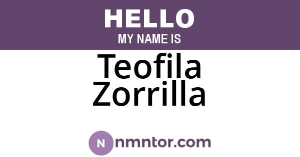 Teofila Zorrilla
