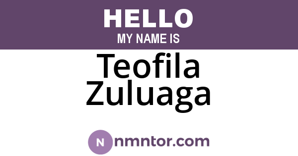 Teofila Zuluaga