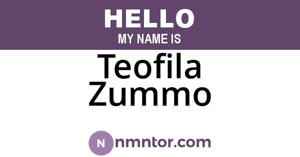 Teofila Zummo