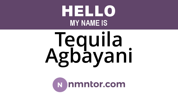 Tequila Agbayani