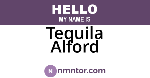 Tequila Alford