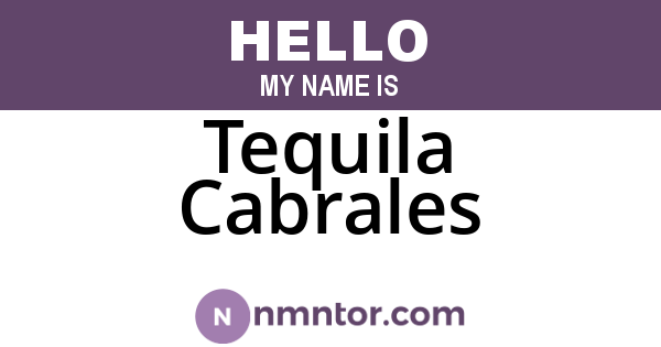 Tequila Cabrales