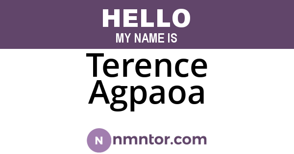 Terence Agpaoa