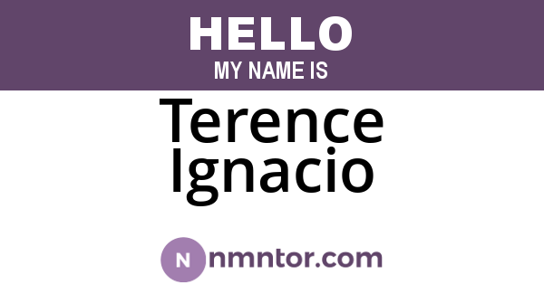 Terence Ignacio