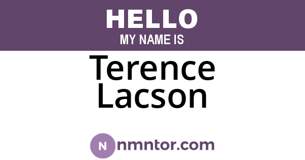Terence Lacson
