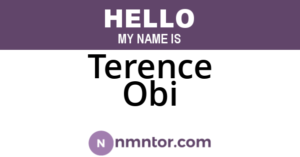 Terence Obi