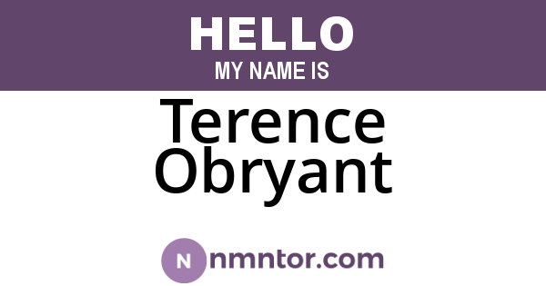 Terence Obryant