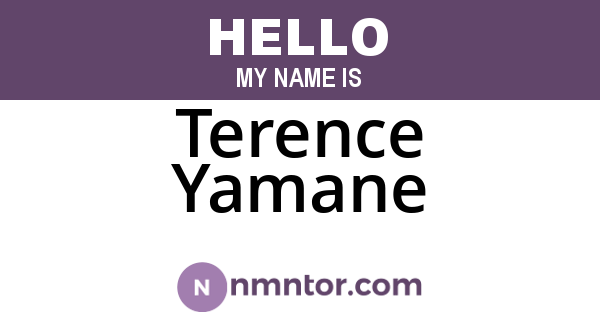 Terence Yamane
