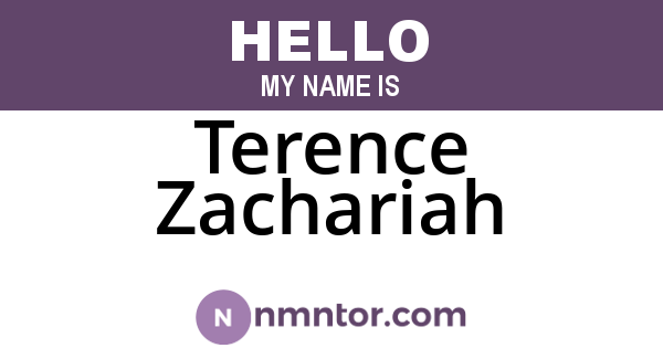 Terence Zachariah