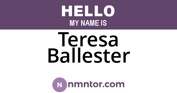 Teresa Ballester