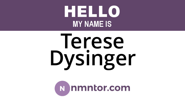 Terese Dysinger