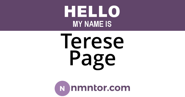 Terese Page