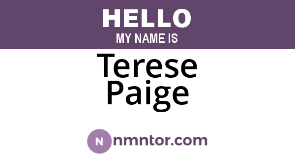 Terese Paige